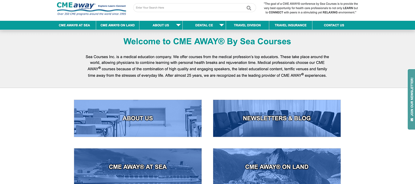 CME AWAY® By Sea Courses